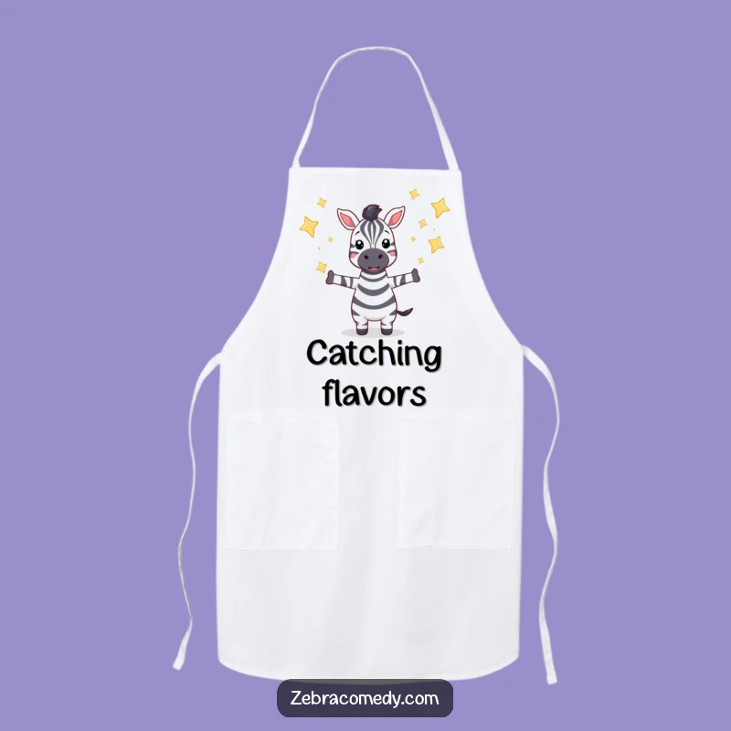 Funny Star Catcher Zebra Apron: Cook with Cosmic Flair, Essential Funny Gift!