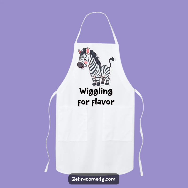 Funny Wavy Stripe Zebra Apron - Hilarious Kitchen Wear with Happy Tail Wiggle