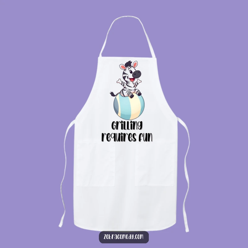 Funny Zebra Apron: Joyful Bounce, Playful Kitchen Gift