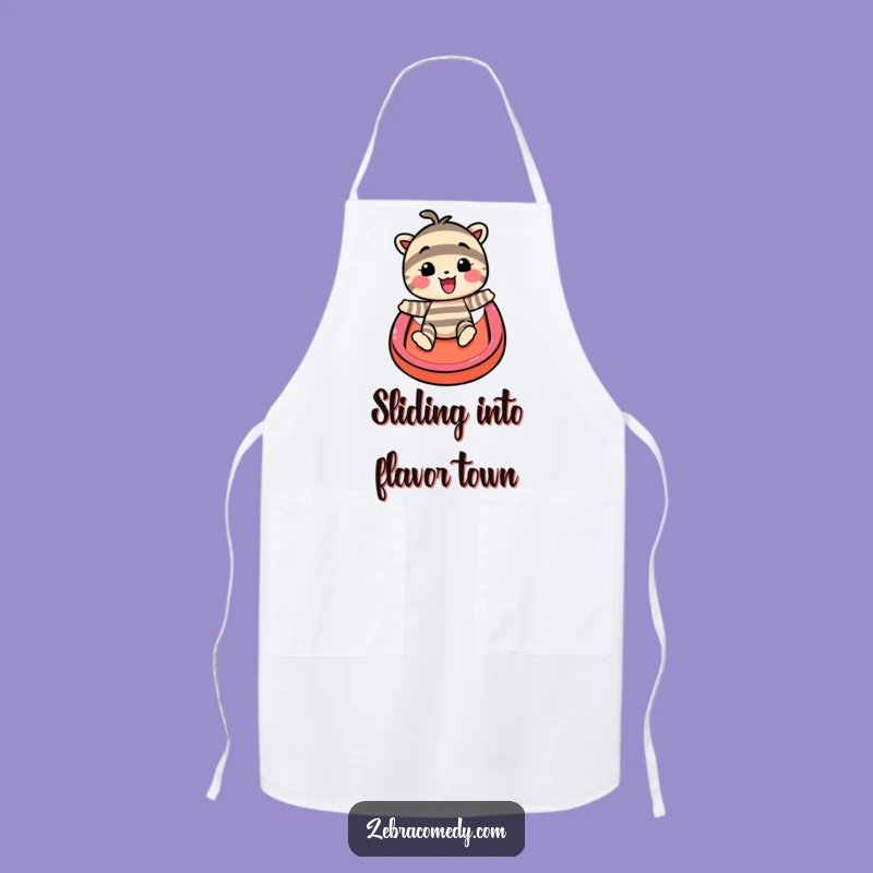 Funny Striped Character Rainbow Slide Apron: Cook with Joy and Laughter