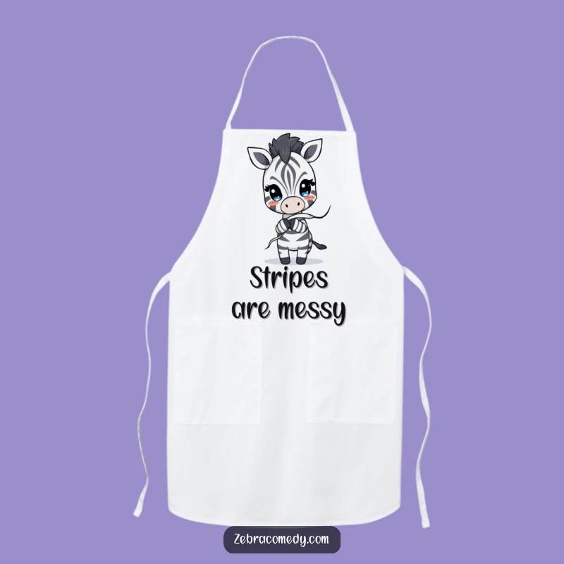 Funny Zebra Apron: Stripe Troubles, Perfect Humorous Kitchen Gift!