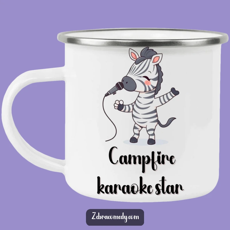 Adventure Ready Funny Zebra Jiving Camping Mug: Campfire Concerts