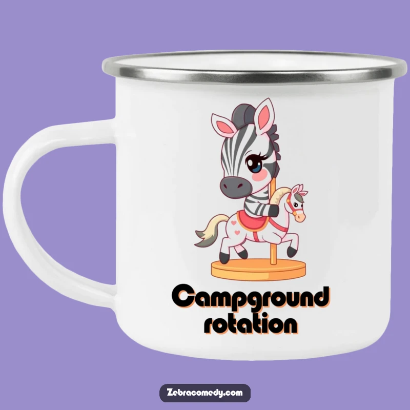 Funny Zebra Camping Mug: Carousel Campfire, Perfect Humorous Outdoor Gift!
