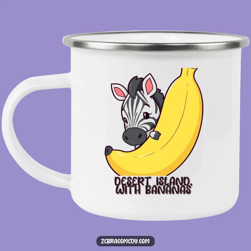 Funny Zebra Banana Peek Camping Mug: Enjoy Your Adventure with a Hilarious, Rugged Companion!