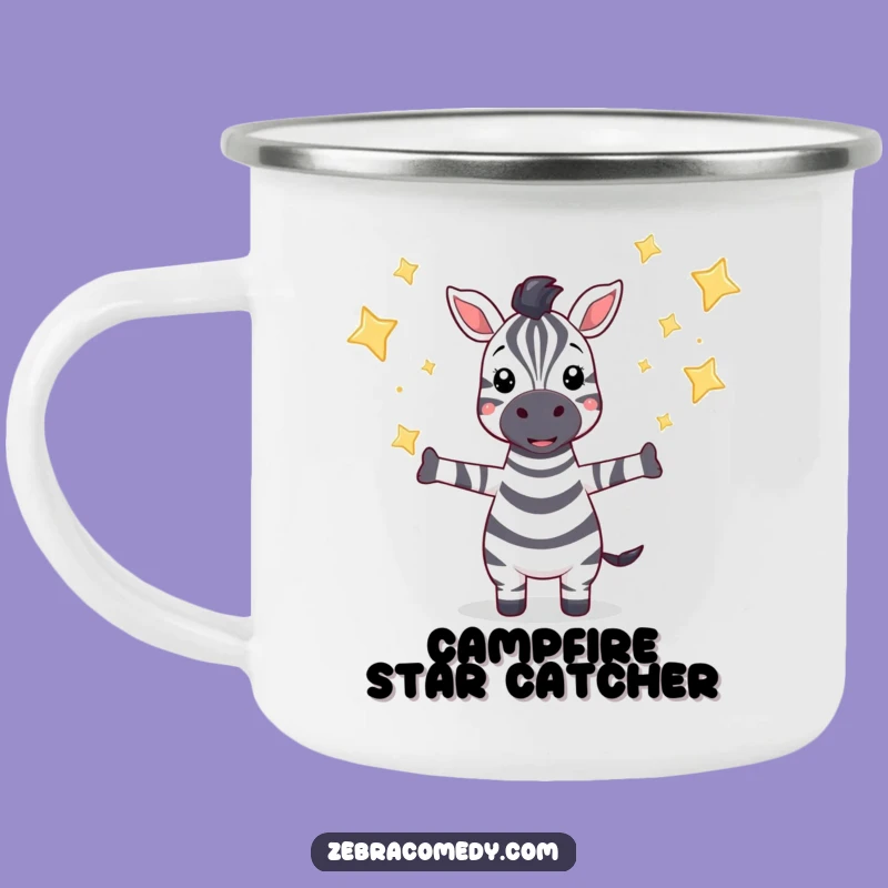 Funny Star Catcher Zebra Camping Mug: Adventure Under the Stars, Great Funny Gift!