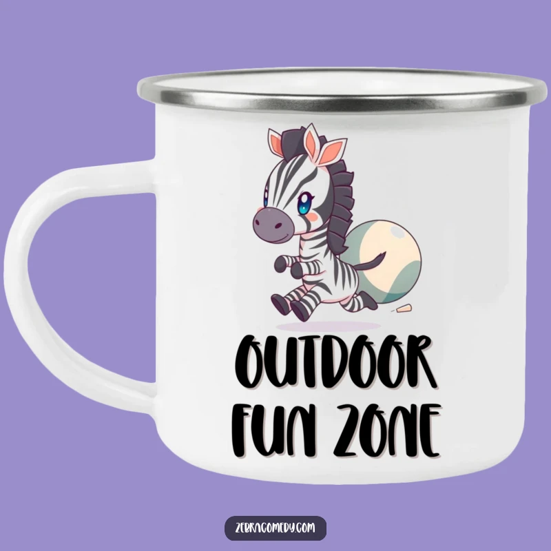Funny Zebra Camping Mug: Outdoor Play, Perfect Humorous Adventure Gift!