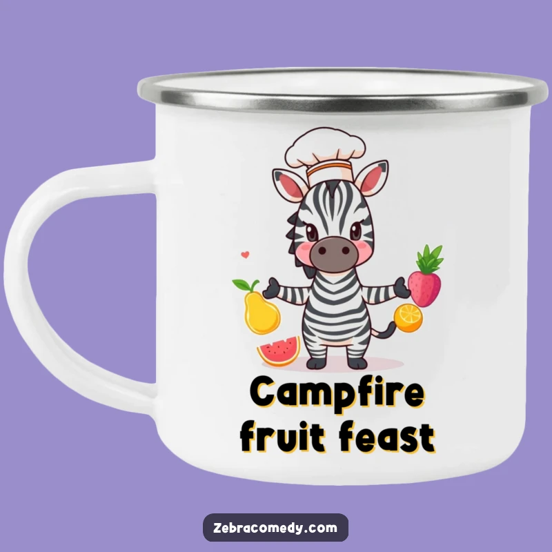 Funny Zebra Chef Camping Mug: Outdoor Culinary Skills, Great Funny Gift
