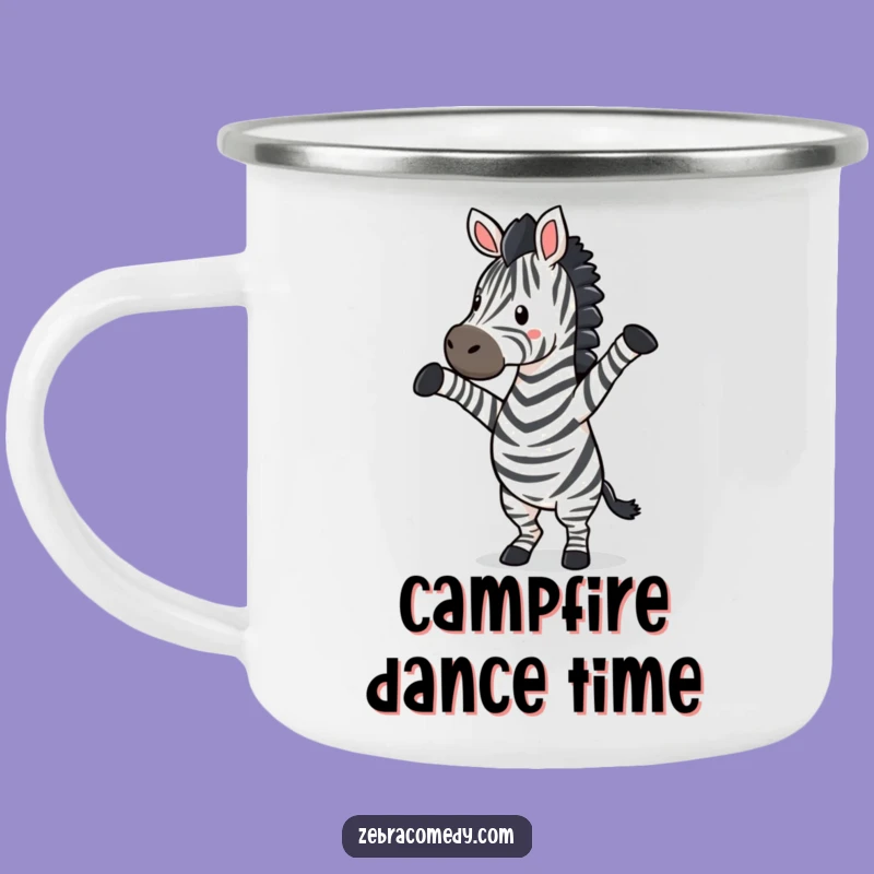 Funny Zebra Silly Dance Camping Mug - Outdoor Cartoon Adventure Gift