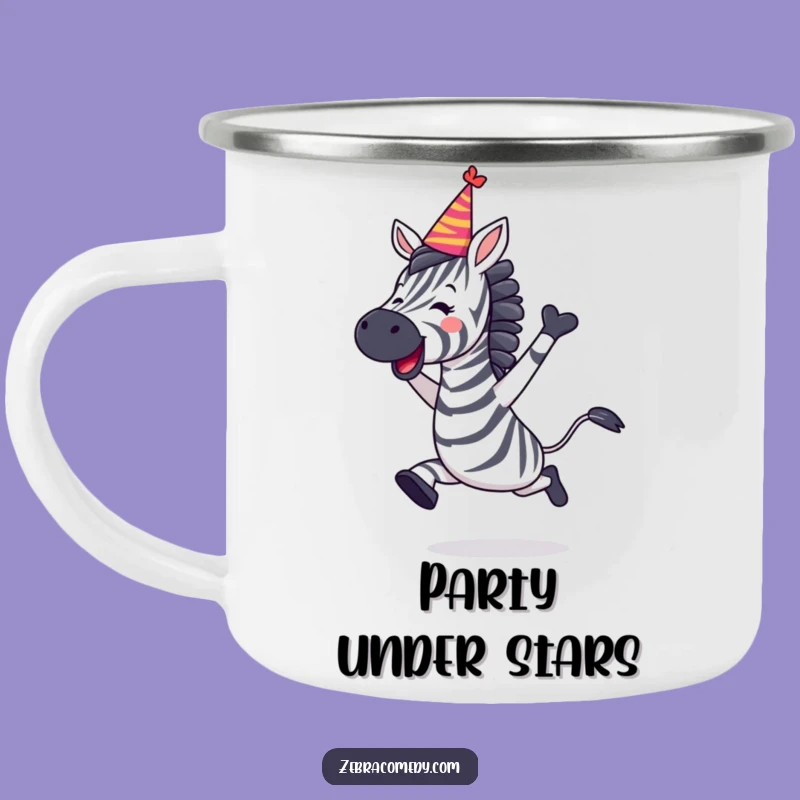 Adventure Ready Funny Zebra Party Leap Camping Mug: Celebrate Outdoors
