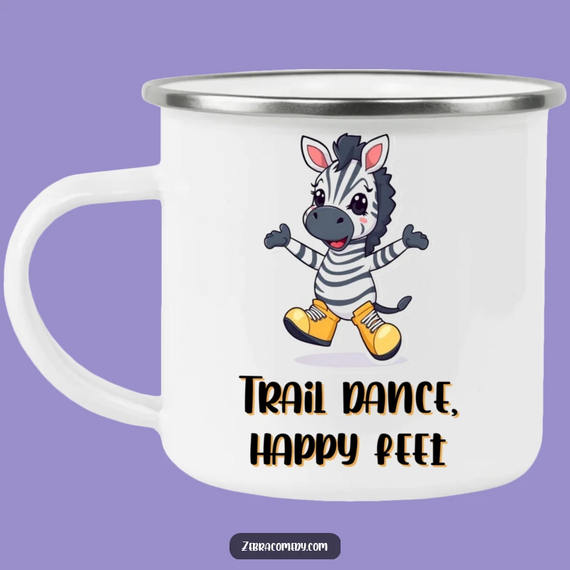 Funny Zebra Dancer Camping Mug: Adventure Steps & Laughs, Great Funny Gift