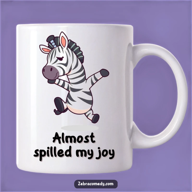 Funny Tripping Zebra Mug - Mid-Air Surprise, Hilarious Oops Moment Gift