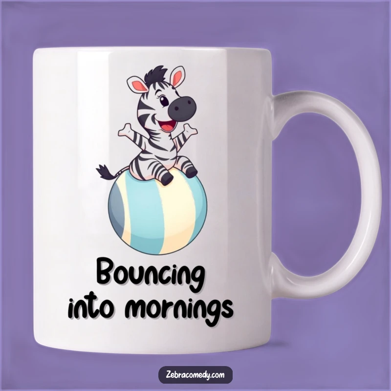 Funny Zebra Ball Bounce Mug: Joyful Stripes, Playful Gift