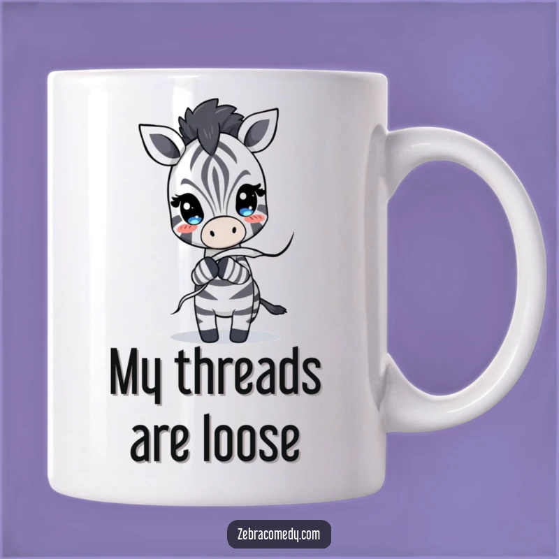 Funny Unraveling Zebra Mug: Oops Moment, Perfect Humorous Gift!