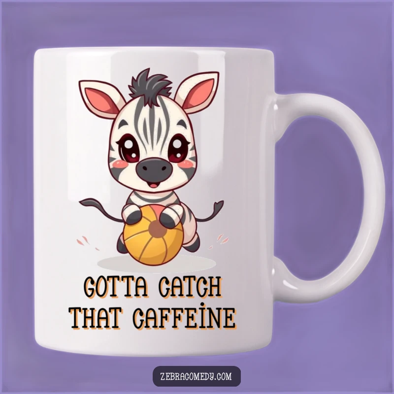 Funny Zebra Chasing Ball Mug: Hilarious Gift for Playful Souls and Animal Lovers Alike