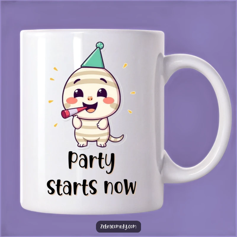 Funny Party Animal Striped Character Mug: A Hilarious Gift for Celebrators