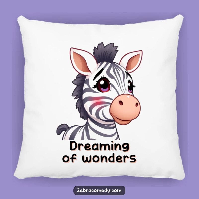 Comfy Funny Zebra Wonder Pillow: Soft Perked Ears Animal Accent