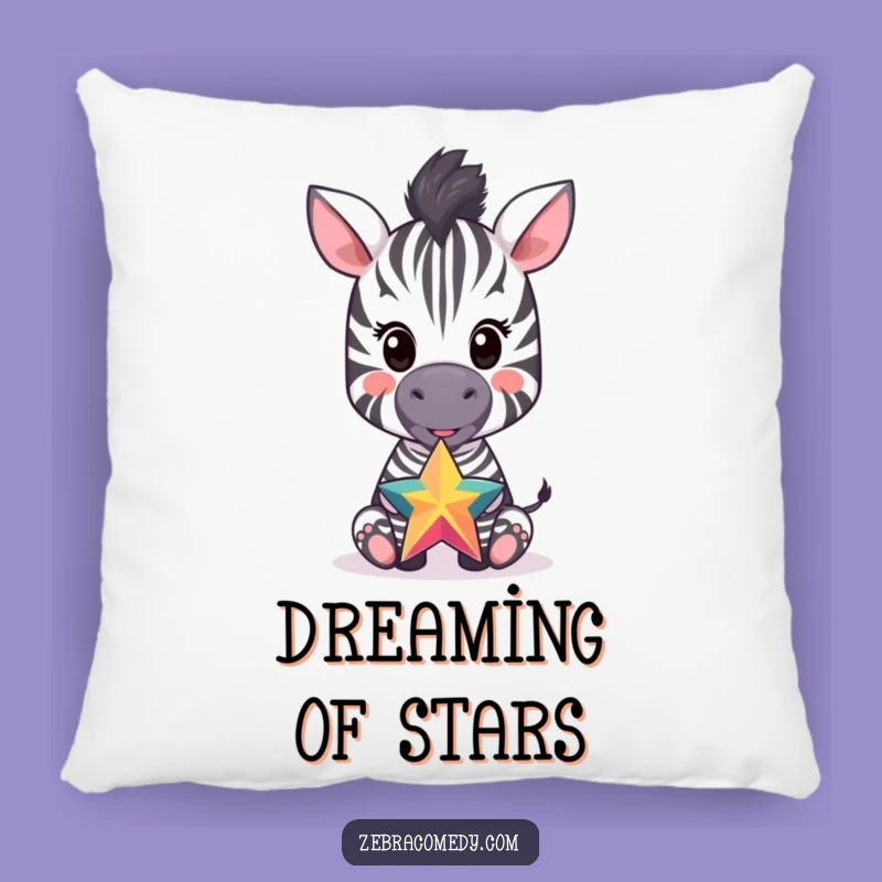 Funny Zebra Cub Star Balancing Pillow: Cuddle Up with Cute, Funny Charm!