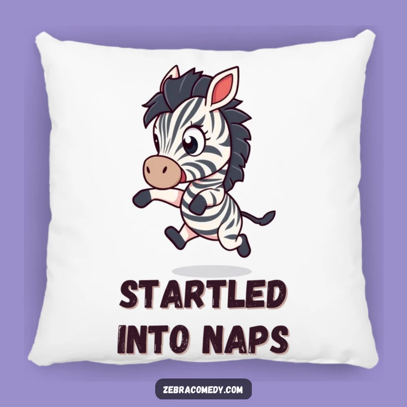 Funny Startled Zebra Pillow: Comfy Cushion with Hilarious Shocking Fun