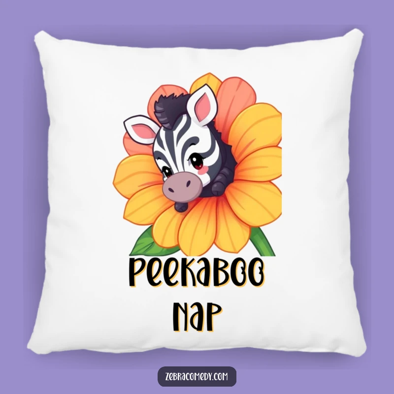 Funny Zebra Peek Pillow - Comfy & Full of Curious Charm