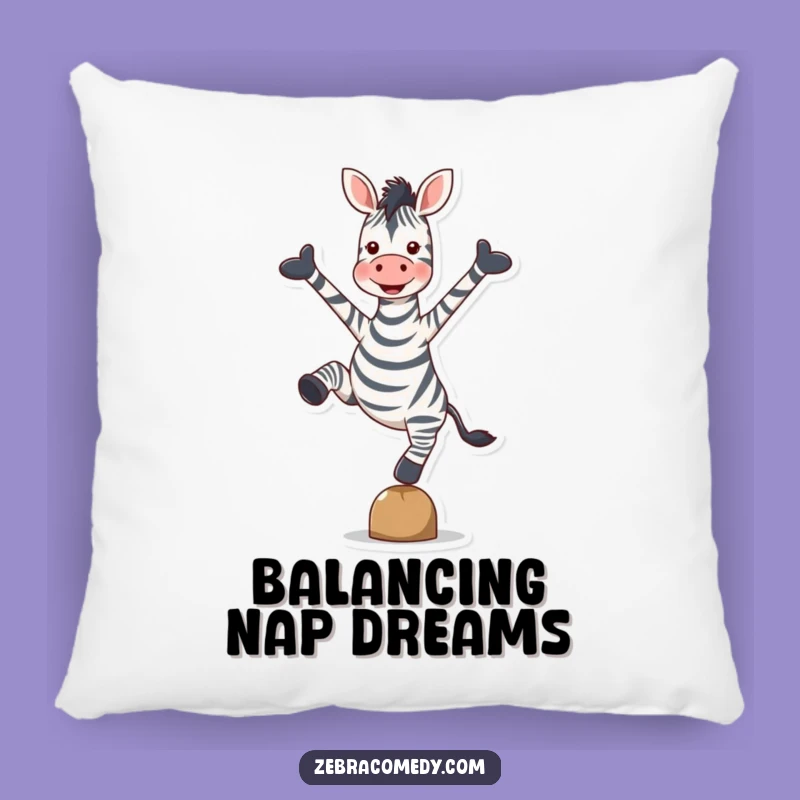 Funny Zebra Pillow: Soft Balance & Joy, Comfy Funny Gift