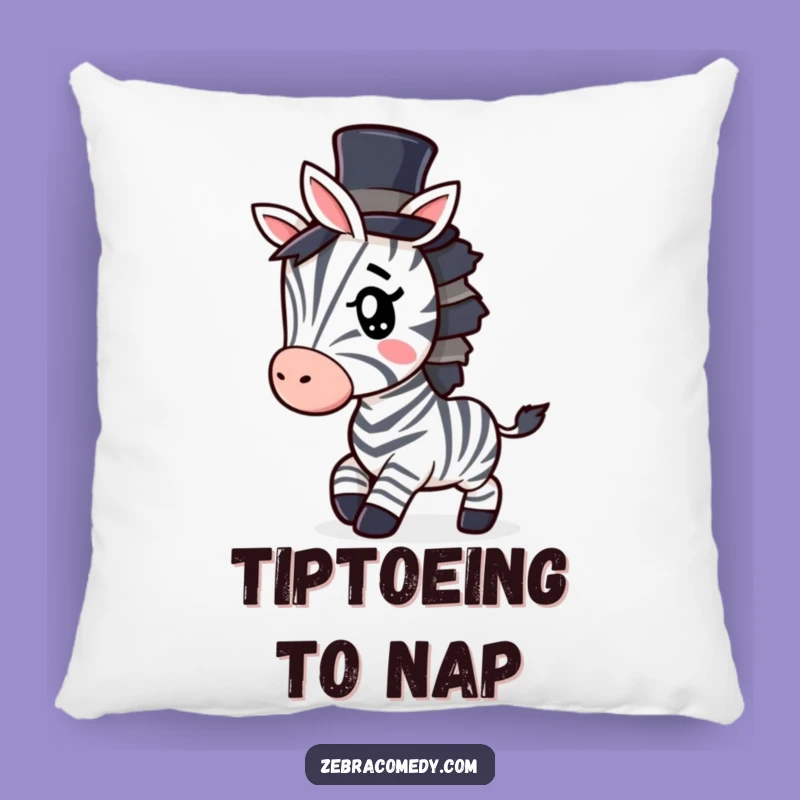 Funny Zebra Pillow: Soft Top Hat Style, Comfy Funny Gift