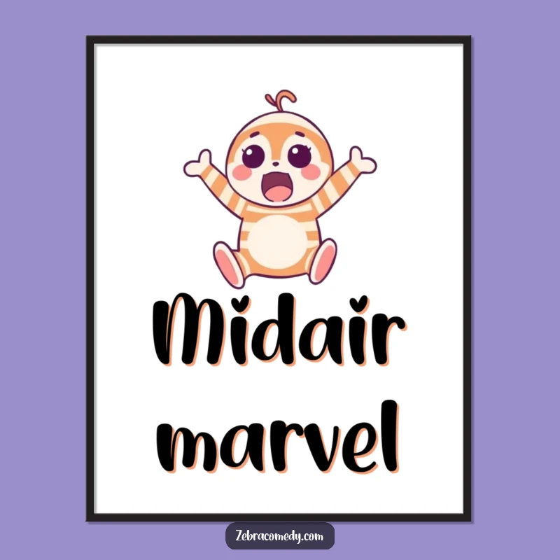 Funny Surprised Jumper Digital Art: Instant Joyful Decor, Perfect Funny Gift!