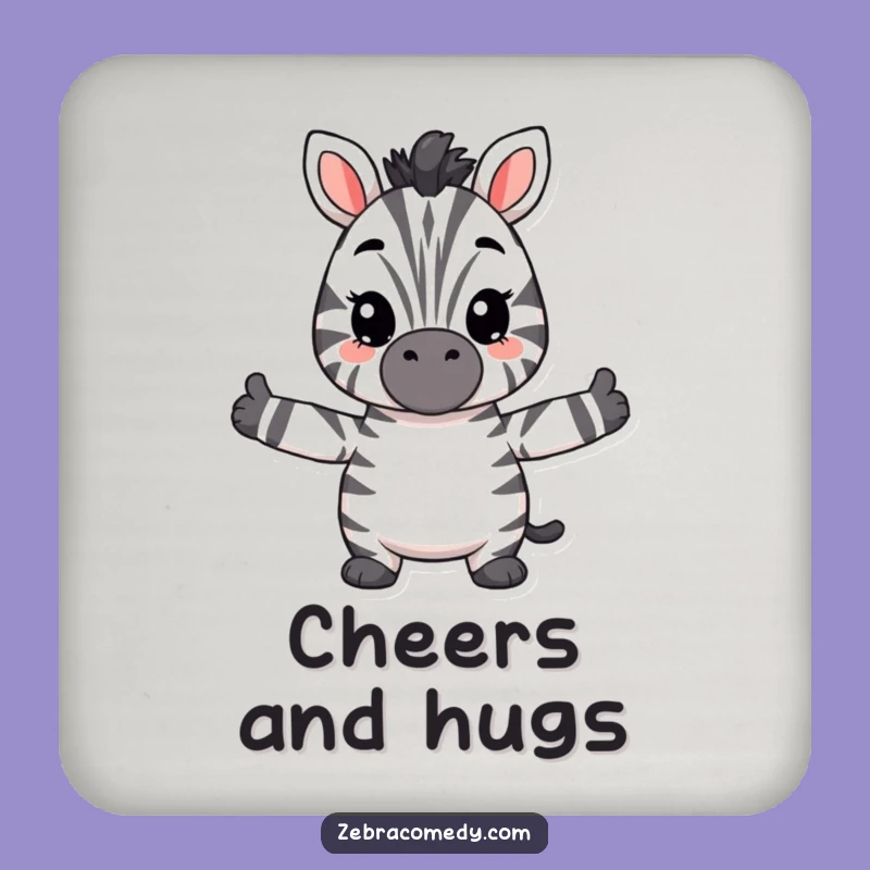 Funny Hugging Zebra Coaster, Protect Your Table with Affection, a Fun Gift
