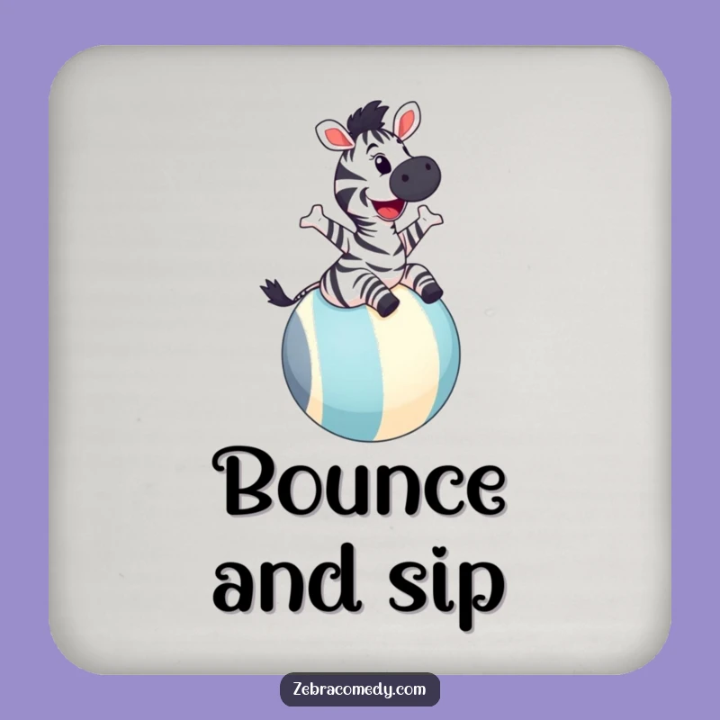 Funny Zebra Coaster: Joyful Bounce Protection, Playful Gift