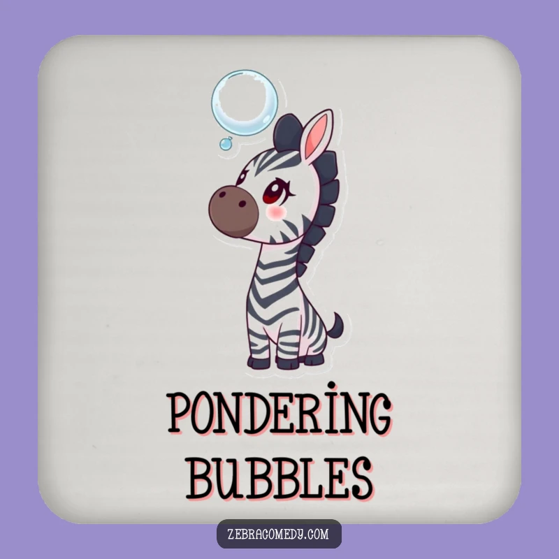 Funny Zebra Coaster, Protect Surfaces with Curiosity and Fun, a Great Gift