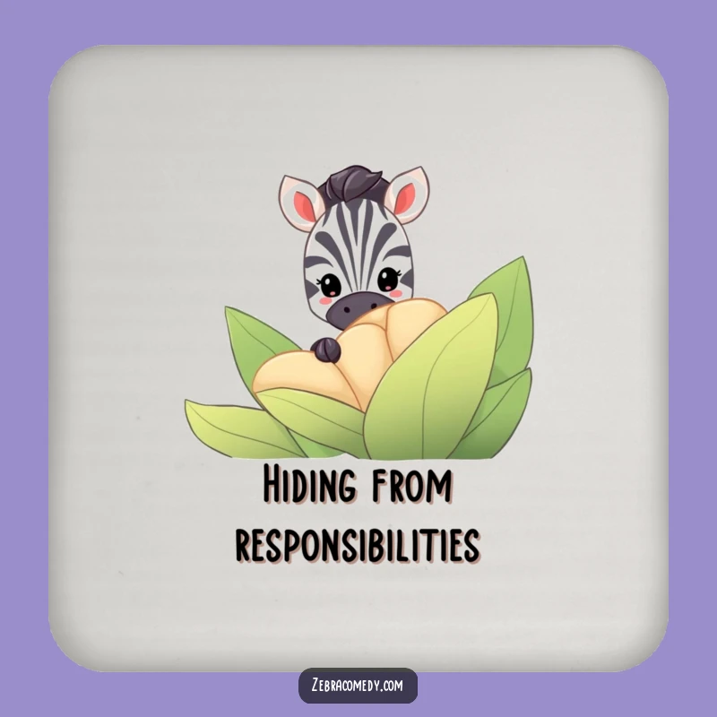 Funny Zebra Hiding Coaster: Protect Surfaces with Playful Secrecy, Awesome Funny Gift