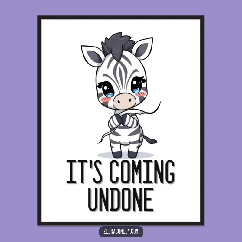 Funny Zebra Poster: Stripe Surprise Art, Perfect Humorous Decor Gift!