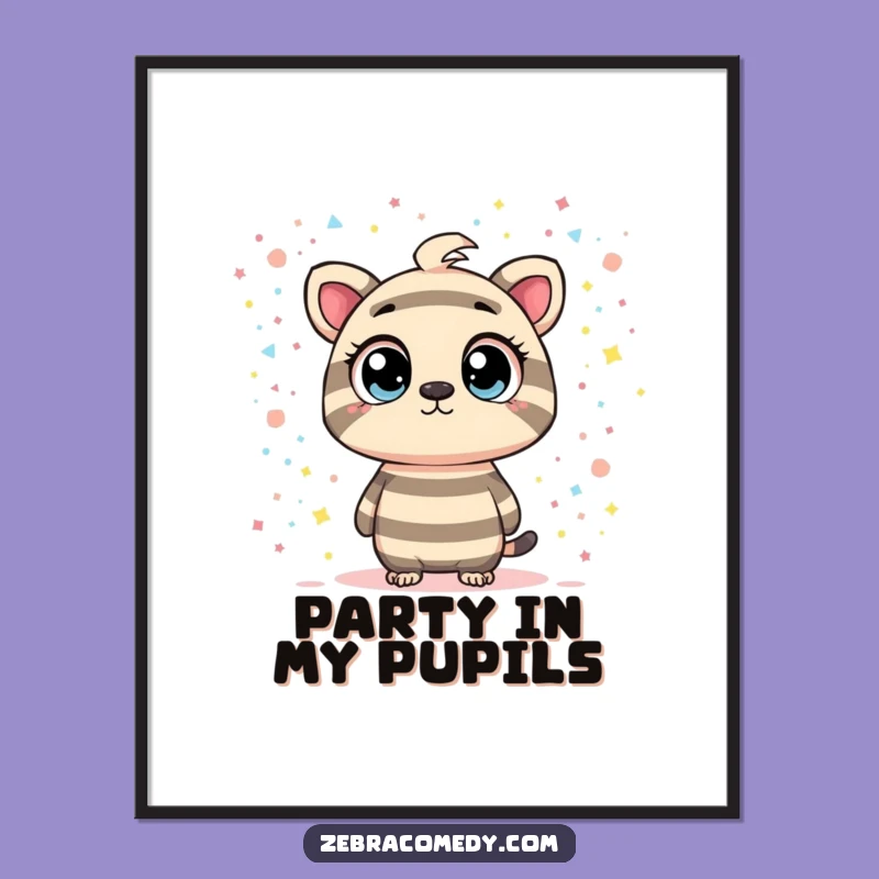 Funny Confetti Galaxy Poster: Enchanting Wall Art for Curious Minds Gift