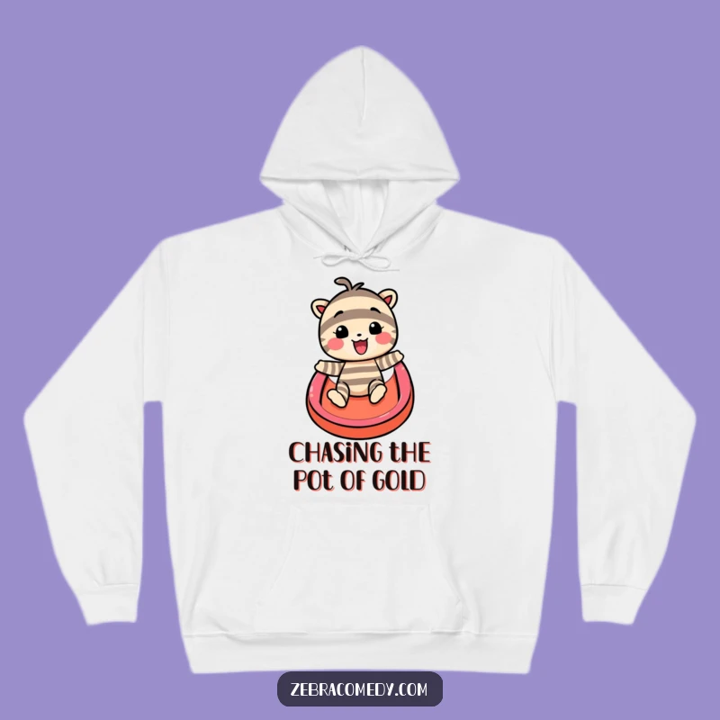 Cozy Funny Striped Character Rainbow Slide Hoodie: Warmth and Laughter Guaranteed