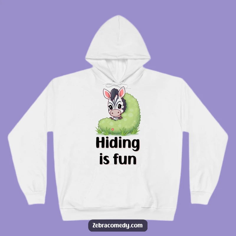 Funny Peeking Zebra Hoodie, Cozy Up with Playful Secrets, a Warm Gift