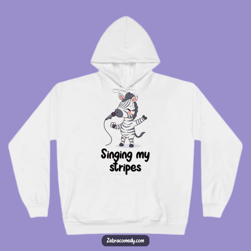Cozy Funny Zebra Jiving Hoodie: Warm Up Your Musical Style