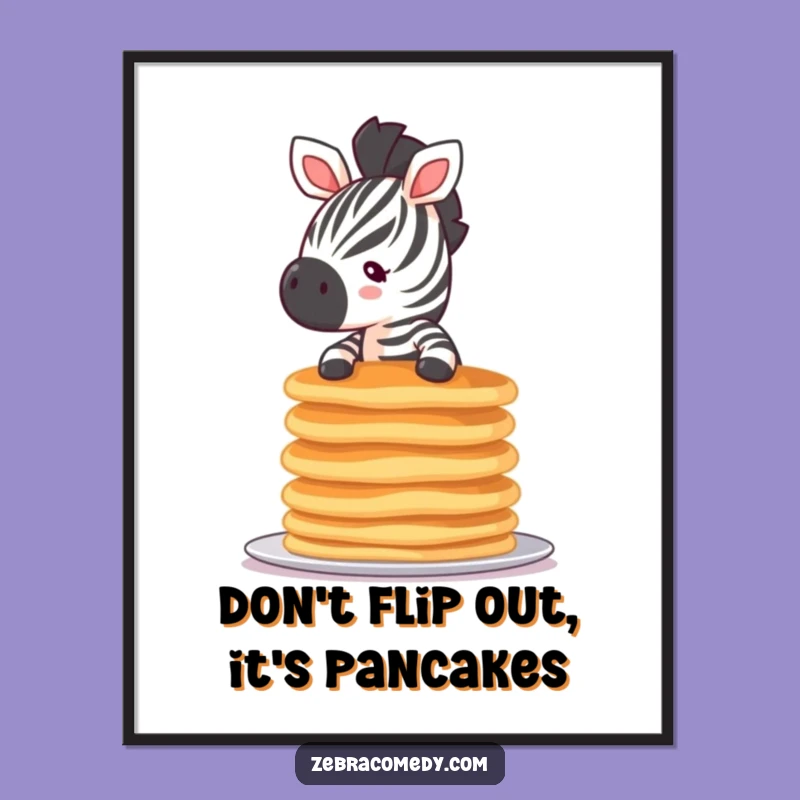 Amusing Free Printable Wall Art: Zebra Pancake Stack Art Downloadable Decor