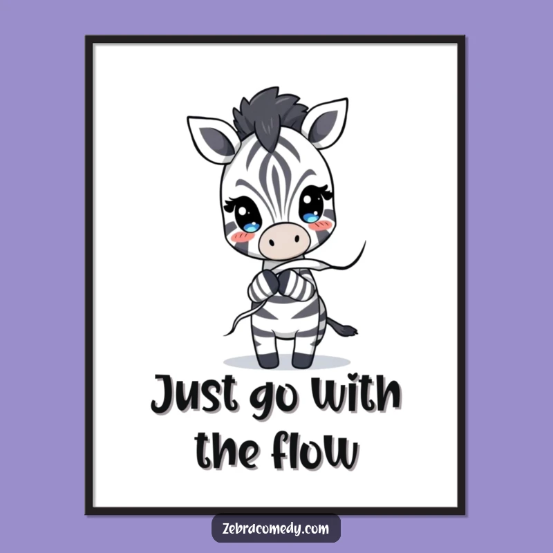 Free Printable Wall Art: Unraveling Zebra Stripe - Funny Decor Downloadable!