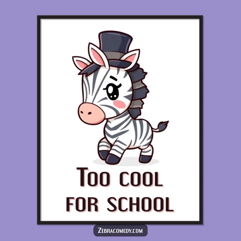 Free Printable Wall Art: Witty Winking Zebra in a Top Hat for Chic Decor!