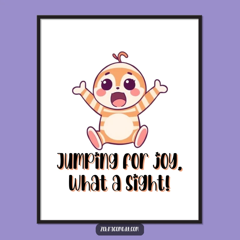 Free Printable Wall Art: Funny Jumping Zebra Design, Hilarious Downloadable Art for Your Walls