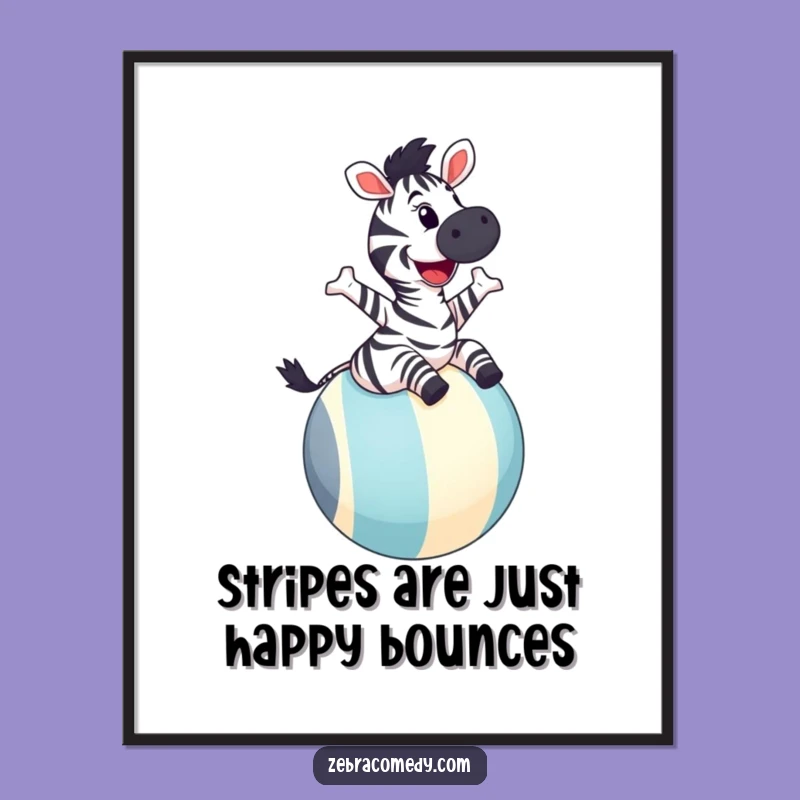 Funny Zebra Wall Art Free Printable: Joyful Animal Decor