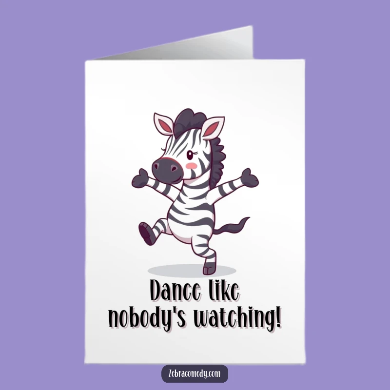 Free Printable Zebra Dance Birthday Card: Hilarious DIY Downloadable Gift for Laughter