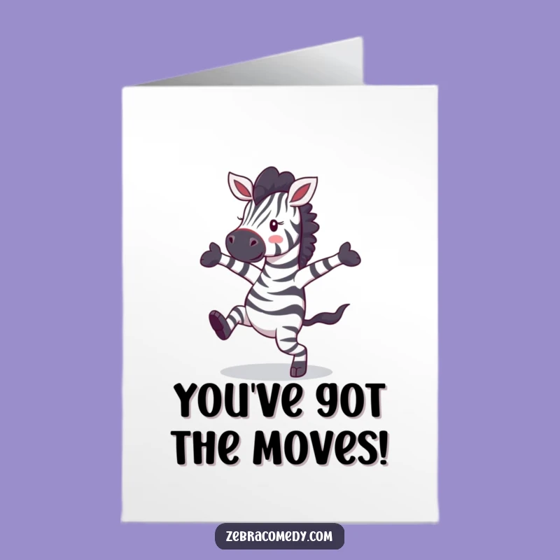 Free Printable Zebra Dance Congrats Card: Joyful DIY Downloadable Gift for Celebrations