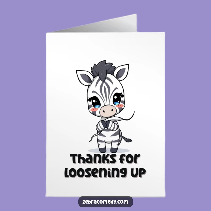 Free Printable Thank You Card: Unraveling Zebra - Funny Downloadable Gift!
