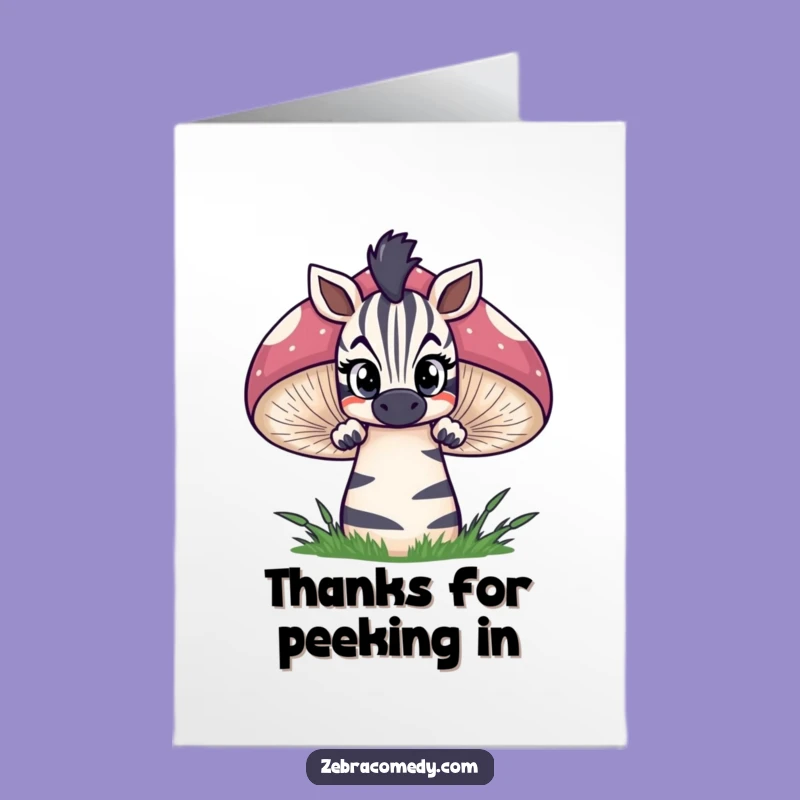 Thank You Zebra Card Free Printable: Curious Mushroom Art