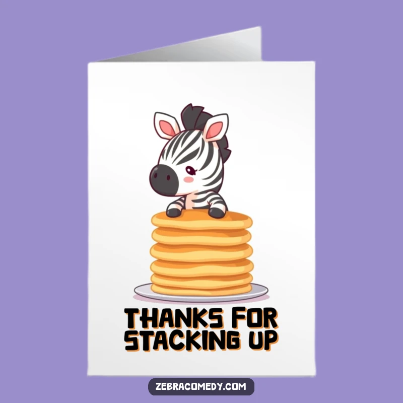 Whimsical Free Printable Thank You Card: Zebra Pancake Gratitude Downloadable