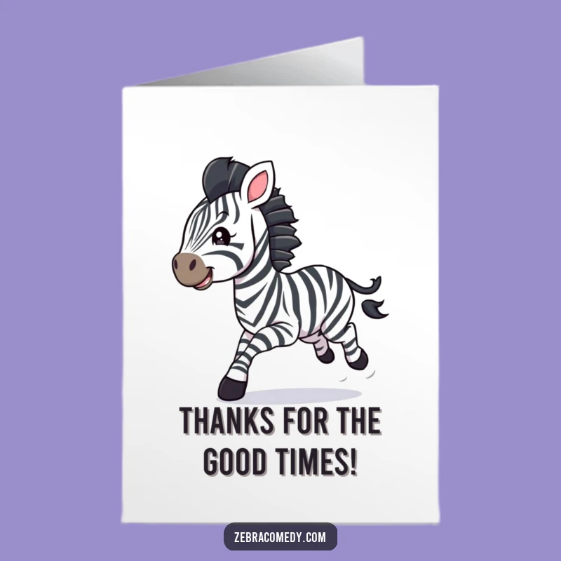 Free Printable Thank You Card: Zebra Cub Streamers for a Fun Downloadable Gift