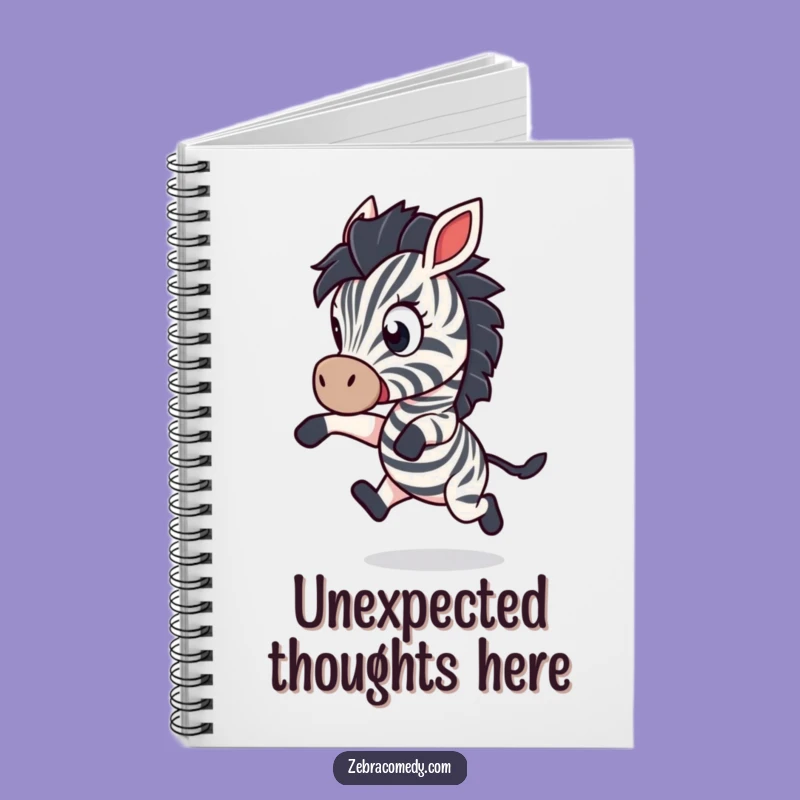 Funny Startled Zebra Notebook: Jot Down Ideas with Hilarious Surprise
