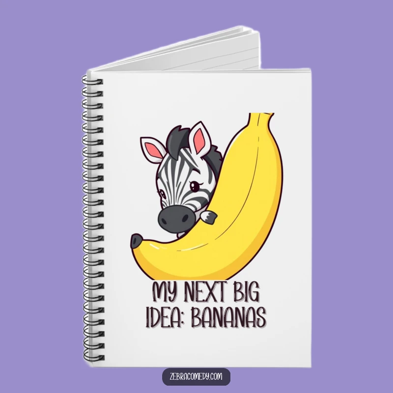 Funny Zebra Banana Peek Notebook: Jot Down Notes with a Hilarious, Quirky Flair!