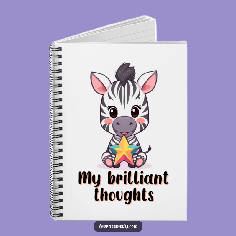 Funny Zebra Cub Star Balancing Notebook: Jot Down Ideas with a Smile!