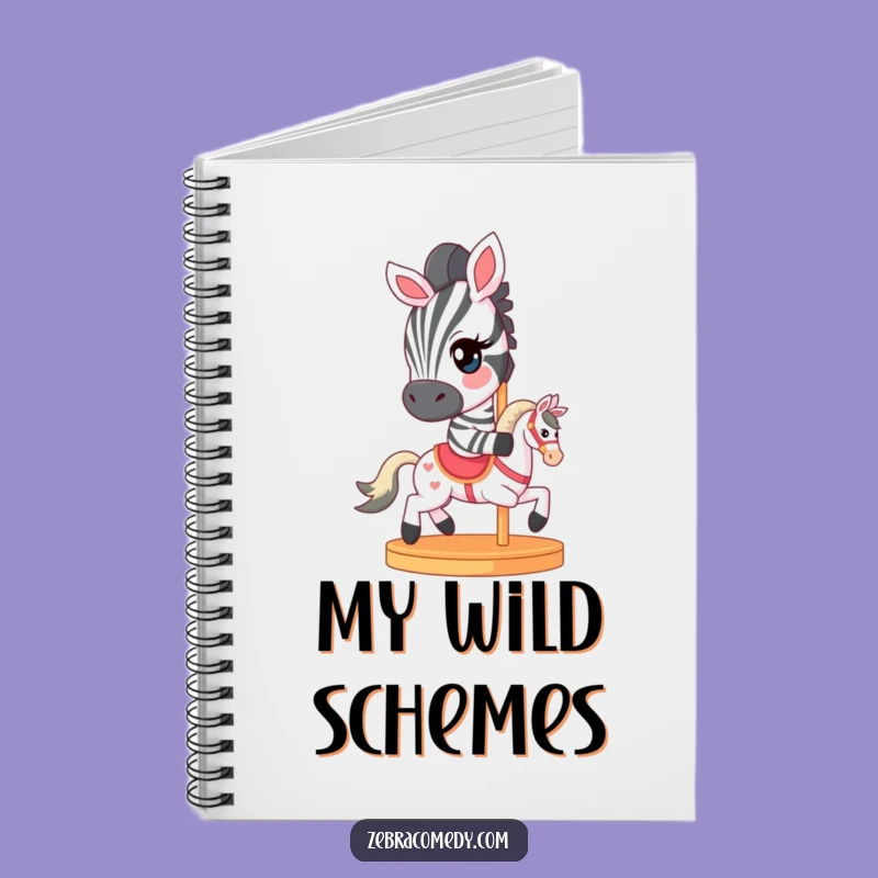 Funny Zebra Notebook: Carousel Adventures, Perfect Humorous Journal Gift!